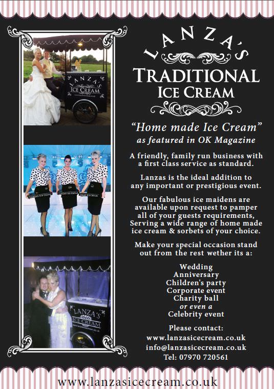 Lanza's Traditional Ice Cream - image lanza-flyer on https://onlineweddingdirectory.co.uk